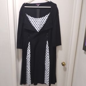 NWT Black and White Vintage-Inspired Pinup Dress